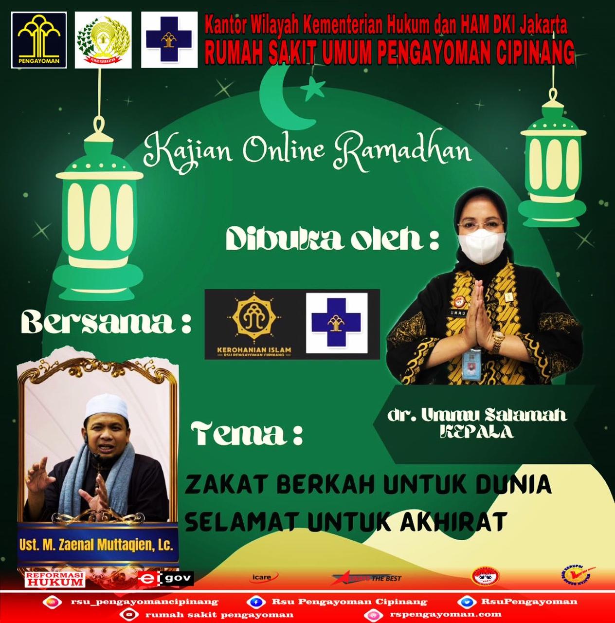 Kajian Online Ramadhan bersama Dai Mancanegara, Bahas Zakat