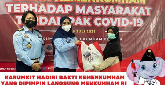 Giat Bakti Kemenkumham (Terhadap Masyarakat Terdampak Covid-19) di RSU Pengayoman Cipinang