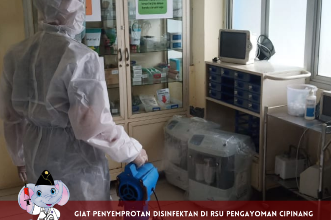 GIAT PENYEMPROTAN DISINFEKTAN DI RSU PENGAYOMAN CIPINANG KANWIL KEMENKUMHAM DKI JAKARTA