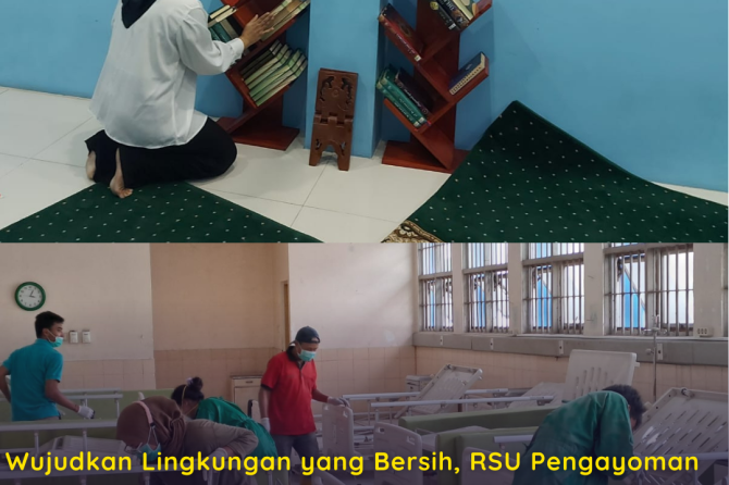 Wujudkan Lingkungan yang Bersih, RSU Pengayoman Cipinang Laksanakan Bersih-Bersih Lingkungan dalam M