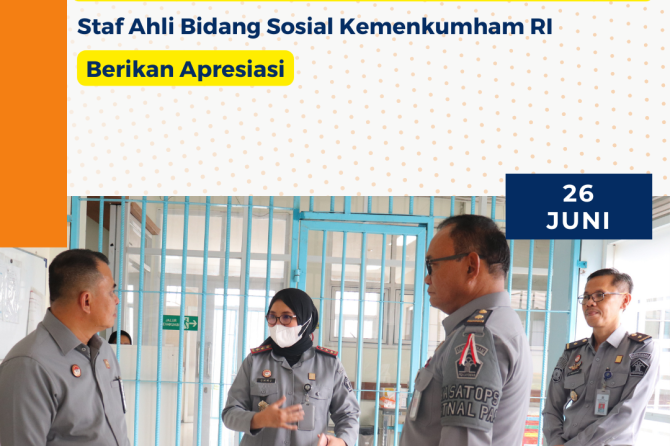 Optimalkan Pelayanan Kesehatan bagi Pasien WBP, Staf Ahli Bidang Sosial Kemenkumham RI Berikan Apres