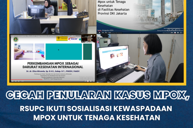 Cegah Kasus Penularan Mpox, RSU Pengayoman Cipinang Ikuti Sosialisasi Kewaspadaan Mpox untuk Tenaga 