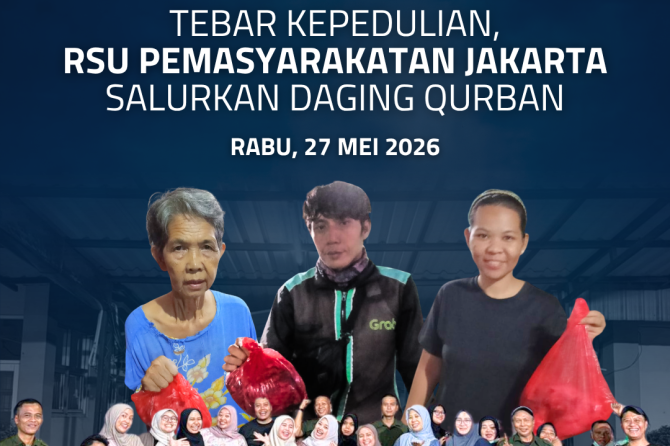 Tebar Kepedulian, RSU Pemasyarakatan Jakarta Salurkan Daging Qurban